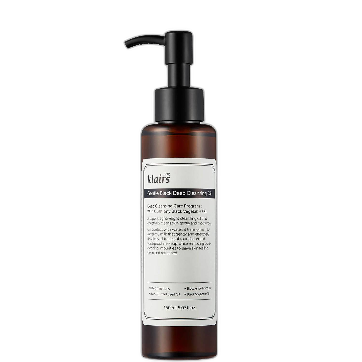 Dear Klairs Dear Klairs Gentle Black Deep Cleansing Oil 150ml product image