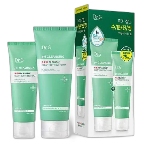 Dr.G Dr.G PH Cleansing R.E.D Blemish Clear Soothing Foam Set (150ml+75ml) product image